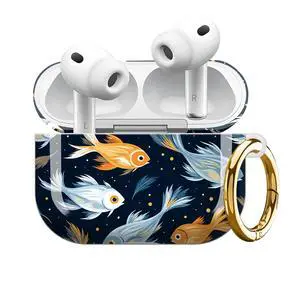 Compatible with AirPod Pro 3 Case 2025,Shockproof Protective Cover with Keychain,Multi-Theme Graphic Design Shell for Men Women,Ideal for Gym&Travel(Colorful Fish On Dark Background) Compatible with AirPod Pro 3 Case 2025,Shockproof Protective Cover with Keychain,Multi-Theme Graphic Design Shell for Men Women,Ideal for Gym&Travel(Colorful Fish On Dark Background)