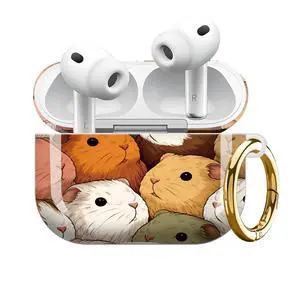 Compatible with AirPod Pro 3 Case 2025,Shockproof Protective Cover with Keychain,Multi-Theme Graphic Design Shell for Men Women,Ideal for Gym&Travel(Cute Guinea Pigs) Compatible with AirPod Pro 3 Case 2025,Shockproof Protective Cover with Keychain,Multi-Theme Graphic Design Shell for Men Women,Ideal for Gym&Travel(Cute Guinea Pigs)