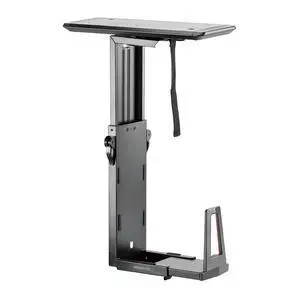 CPU Under Desk Mount Bracket Rack, Adjustable Computer Tower Desk Mount with Sliding Track, 33 lbs Capacity, Black CPU Under Desk Mount Bracket Rack, Adjustable Computer Tower Desk Mount with Sliding Track, 33 lbs Capacity, Black