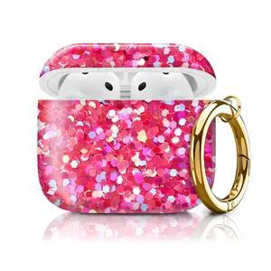 Compatible with AirPod 4th Generation Case Cover with Keychain, Full Protective Shockproof Wireless Headphone Case for Women Men Girl (Pink) Compatible with AirPod 4th Generation Case Cover with Keychain, Full Protective Shockproof Wireless Headphone Case for Women Men Girl (Pink)