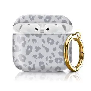 Compatible with AirPod 4th Generation Case Cover with Keychain, Full Protective Shockproof Wireless Headphone Case for Women Men Girl (White Animal Leopard) Compatible with AirPod 4th Generation Case Cover with Keychain, Full Protective Shockproof Wireless Headphone Case for Women Men Girl (White Animal Leopard)