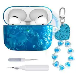 Sparkle Case for Airpods Pro 3,with Wristlet Keychain&Cleaning Kit | MagSafe Compatible | TPU Material | Sparkle | Durable | Shockproof | Glossy Blue Sparkle Case for Airpods Pro 3,with Wristlet Keychain&Cleaning Kit | MagSafe Compatible | TPU Material | Sparkle | Durable | Shockproof | Glossy Blue