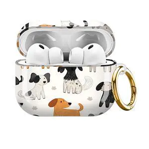Compatible with AirPods Pro 3rd Generation Case (2025), Soft Cute TPU Drop Protective Shockproof Cover AirPods Pro 3 Case Accessories with Gold Keychain for Women Men Cute Colorful Dogs Compatible with AirPods Pro 3rd Generation Case (2025), Soft Cute TPU Drop Protective Shockproof Cover AirPods Pro 3 Case Accessories with Gold Keychain for Women Men Cute Colorful Dogs