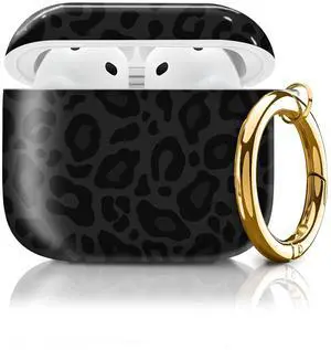 Compatible with AirPod 4th Generation Case Cover with Keychain, Full Protective Shockproof Wireless Headphone Case for Women Men Girl (Grey and Black Leopard) Compatible with AirPod 4th Generation Case Cover with Keychain, Full Protective Shockproof Wireless Headphone Case for Women Men Girl (Grey and Black Leopard)