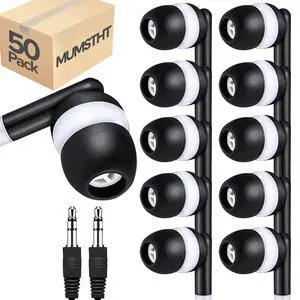 50 Pack Bulk Kids Earbuds for Classroom,Student Wired in Ear Headphones for School Librariy,3.5mm Jack,Wholesale Earphones for Chromebook Laptop PCBlack,YS101 50 Pack Bulk Kids Earbuds for Classroom,Student Wired in Ear Headphones for School Librariy,3.5mm Jack,Wholesale Earphones for Chromebook Laptop PCBlack,YS101