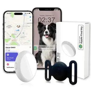 GPS Tracker for Dogs, Mini GPS Cat Tracker, IPX8 Waterproof GPS Trackers for Cats with Holder, No Monthly Fee, Work with Apple Find My(iOS Only), Smart Trackers for Dogs-Black-1 GPS Tracker for Dogs, Mini GPS Cat Tracker, IPX8 Waterproof GPS Trackers for Cats with Holder, No Monthly Fee, Work with Apple Find My(iOS Only), Smart Trackers for Dogs-Black-1