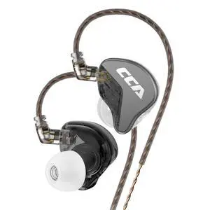 CCA CA4 Dual Driver in Ear Earphones Zinc Alloy Cover + Imported Resin Cavity + Aluminum Alloy Sound Out, DJ in Ear Monitor for Enhance Bass, Mids and Clear Highs (Black No mic) CCA CA4 Dual Driver in Ear Earphones Zinc Alloy Cover + Imported Resin Cavity + Aluminum Alloy Sound Out, DJ in Ear Monitor for Enhance Bass, Mids and Clear Highs (Black No mic)