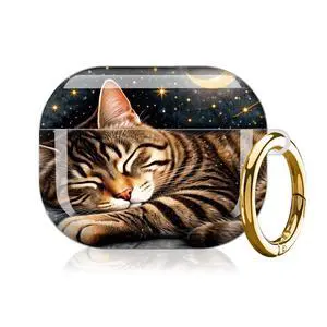 Compatible with AirPod Pro 3rd Gen(2025) Case,Protective Case for AirPod Pro 3rd Gen, Shockproof with Carabiner, Wireless Charging Compatible for Women Men(Sleeping Cat) Compatible with AirPod Pro 3rd Gen(2025) Case,Protective Case for AirPod Pro 3rd Gen, Shockproof with Carabiner, Wireless Charging Compatible for Women Men(Sleeping Cat)