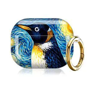 Compatible with AirPod Pro 3rd Gen(2025) Case,Protective Case for AirPod Pro 3rd Gen, Shockproof with Carabiner, Wireless Charging Compatible for Women Men(Penguin Starry Night) Compatible with AirPod Pro 3rd Gen(2025) Case,Protective Case for AirPod Pro 3rd Gen, Shockproof with Carabiner, Wireless Charging Compatible for Women Men(Penguin Starry Night)