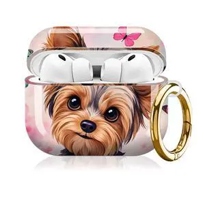 Compatible with AirPod Pro 3rd Gen(2025) Case,Protective Case for AirPod Pro 3rd Gen, Shockproof with Carabiner, Wireless Charging Compatible for Women Men(Floral Dog) Compatible with AirPod Pro 3rd Gen(2025) Case,Protective Case for AirPod Pro 3rd Gen, Shockproof with Carabiner, Wireless Charging Compatible for Women Men(Floral Dog)