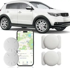 Car GPS Tracking for Vehicles, 2PCS Real Time GPS Tracker for Car Work with Find My (iOS Only),Hidden Mini GPS Tracker Device, No Monthly Fee (White Tracker, White Magnetic Case) Car GPS Tracking for Vehicles, 2PCS Real Time GPS Tracker for Car Work with Find My (iOS Only),Hidden Mini GPS Tracker Device, No Monthly Fee (White Tracker, White Magnetic Case)