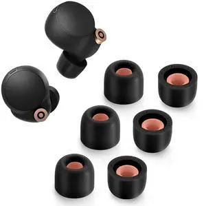 Memory Foam Tips for Sony WF-1000XM4 / WF-1000XM3, Anti-Slip Replacement Ear Tips for Sony True Wireless EarphonesFit in The Charging Case, Perfect Noise Cancellation, 3 Pairs (Small, Black) Memory Foam Tips for Sony WF-1000XM4 / WF-1000XM3, Anti-Slip Replacement Ear Tips for Sony True Wireless EarphonesFit in The Charging Case, Perfect Noise Cancellation, 3 Pairs (Small, Black)