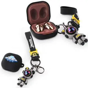 Case for Samsung Galaxy Buds FE(2023) / Buds2 Pro(2022) / Buds 2(2021) / Buds Pro(2021) / Buds Live(2020) Earbuds with Doll Lanyard, Cute Cartoon Skin Design, Silicone Wireless Cover Case for Samsung Galaxy Buds FE(2023) / Buds2 Pro(2022) / Buds 2(2021) / Buds Pro(2021) / Buds Live(2020) Earbuds with Doll Lanyard, Cute Cartoon Skin Design, Silicone Wireless Cover