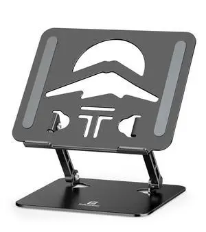 Z-Shaped Laptop Stand for Desk Fits 10"-16" Notebook, Black | Adjustable Ergonomic Riser With Portable Folding Design for Comfortable Desk Work, Fit for MacBook, Dell, Acer and HP Laptops Z-Shaped Laptop Stand for Desk Fits 10"-16" Notebook, Black | Adjustable Ergonomic Riser With Portable Folding Design for Comfortable Desk Work, Fit for MacBook, Dell, Acer and HP Laptops