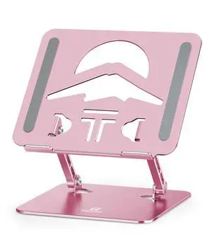 Z-Shaped Laptop Stand for Desk Fits 10"-16" Notebook, Puce Pink | Adjustable Ergonomic Riser With Portable Folding Design for Comfortable Desk Work, Fit for MacBook, Dell, Acer and HP Laptops Z-Shaped Laptop Stand for Desk Fits 10"-16" Notebook, Puce Pink | Adjustable Ergonomic Riser With Portable Folding Design for Comfortable Desk Work, Fit for MacBook, Dell, Acer and HP Laptops