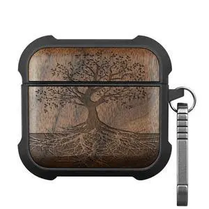 Solid Wood Case for AirPods 4, The Yin Yang Tree, Walnut | AirPods 4th Generation (2024, USB-C) Case with Quick-Release Keychain, Soft Shockproof TPU Cover, Artisan-Engraved Wood Solid Wood Case for AirPods 4, The Yin Yang Tree, Walnut | AirPods 4th Generation (2024, USB-C) Case with Quick-Release Keychain, Soft Shockproof TPU Cover, Artisan-Engraved Wood