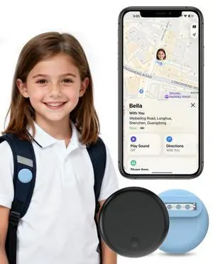 Tracker Tag for Kids & Elderly for iPhone, GPS Tracking Device with Pin Silicone Case, Works with Apple Find My, No Monthly Fee, Child Locator for Backpack, Clothing, School Bag & Jacket Tracker Tag for Kids & Elderly for iPhone, GPS Tracking Device with Pin Silicone Case, Works with Apple Find My, No Monthly Fee, Child Locator for Backpack, Clothing, School Bag & Jacket