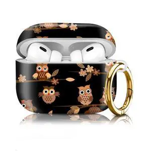 Compatiable with AirPod Pro 2nd/1st Generation Case,Lightweight & Durable Resistant Hard Case with Keychain,Stylish Design AirPod Case Cover for Women(Cute Brown Cartoon Owls) Compatiable with AirPod Pro 2nd/1st Generation Case,Lightweight & Durable Resistant Hard Case with Keychain,Stylish Design AirPod Case Cover for Women(Cute Brown Cartoon Owls)