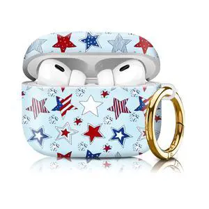 Compatiable with AirPod Pro 2nd/1st Generation Case,Lightweight & Durable Resistant Hard Case with Keychain,Stylish Design AirPod Case Cover for Women(American Stars Stripes) Compatiable with AirPod Pro 2nd/1st Generation Case,Lightweight & Durable Resistant Hard Case with Keychain,Stylish Design AirPod Case Cover for Women(American Stars Stripes)