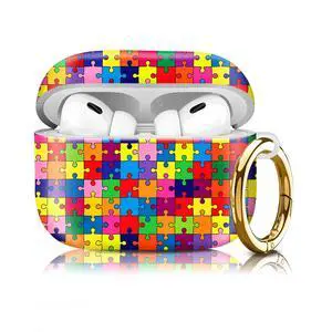 Compatiable with AirPod Pro 2nd/1st Generation Case,Lightweight & Durable Resistant Hard Case with Keychain,Stylish Design AirPod Case Cover for Women(Colorful Puzzle) Compatiable with AirPod Pro 2nd/1st Generation Case,Lightweight & Durable Resistant Hard Case with Keychain,Stylish Design AirPod Case Cover for Women(Colorful Puzzle)