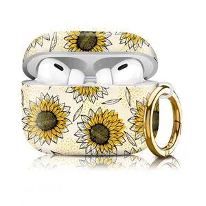 Compatiable with AirPod Pro 2nd/1st Generation Case,Lightweight & Durable Resistant Hard Case with Keychain,Stylish Design AirPod Case Cover for Women(Sunflowers Dots) Compatiable with AirPod Pro 2nd/1st Generation Case,Lightweight & Durable Resistant Hard Case with Keychain,Stylish Design AirPod Case Cover for Women(Sunflowers Dots)