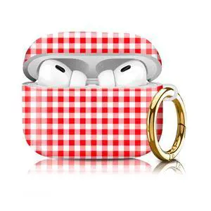 Compatiable with AirPod Pro 2nd/1st Generation Case,Lightweight & Durable Resistant Hard Case with Keychain,Stylish Design AirPod Case Cover for Women(Red White Checkered) Compatiable with AirPod Pro 2nd/1st Generation Case,Lightweight & Durable Resistant Hard Case with Keychain,Stylish Design AirPod Case Cover for Women(Red White Checkered)