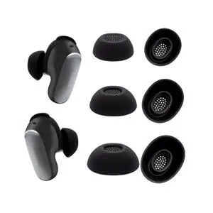 Silicone Ear Tips for Bose New QuietComfort Ultra Earbuds (2nd Gen) | Replacement Eartips Compatible with Bose QuietComfort Earbuds/ Ultra Bluetooth Earbuds, 3 Pairs (S/M/L) Black Silicone Ear Tips for Bose New QuietComfort Ultra Earbuds (2nd Gen) | Replacement Eartips Compatible with Bose QuietComfort Earbuds/ Ultra Bluetooth Earbuds, 3 Pairs (S/M/L) Black
