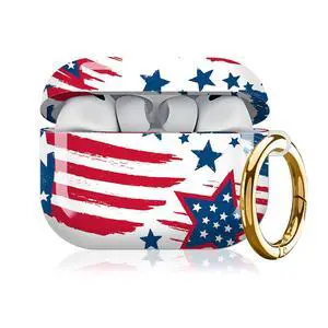 Compatible with AirPod Pro 3rd Generation Case 2025,Fashion Protective Cover with Keychain, Anti-Scratch, Drop Protection,Shockproof Cover for AirPod Pro 3 Women(4th of July American Flag) Compatible with AirPod Pro 3rd Generation Case 2025,Fashion Protective Cover with Keychain, Anti-Scratch, Drop Protection,Shockproof Cover for AirPod Pro 3 Women(4th of July American Flag)