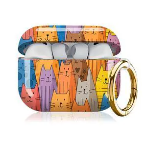 Compatible with AirPod Pro 3rd Generation Case 2025,Fashion Protective Cover with Keychain, Anti-Scratch, Drop Protection,Shockproof Cover for AirPod Pro 3 Women(Cartoon Cats) Compatible with AirPod Pro 3rd Generation Case 2025,Fashion Protective Cover with Keychain, Anti-Scratch, Drop Protection,Shockproof Cover for AirPod Pro 3 Women(Cartoon Cats)