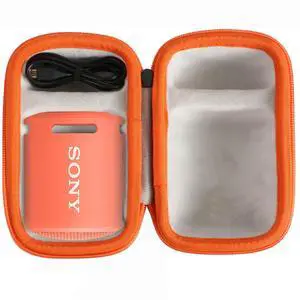 Hard Case for Sony SRS-XB100 XB12 XB13 Bluetooth Speaker,Black+Pink | Travel Protective Storage Bag with Custom Molded Interior & Hand Strap, Shockproof EVA Shell and Soft Lining Hard Case for Sony SRS-XB100 XB12 XB13 Bluetooth Speaker,Black+Pink | Travel Protective Storage Bag with Custom Molded Interior & Hand Strap, Shockproof EVA Shell and Soft Lining