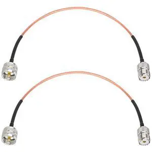 RG316 UHF Male to UHF Female Coaxial Cable 1FT 2PCS CB Antenna Cable PL 259 UHF Male to UHF Female SO239 Cable, 50 Ohm Low Loss for HAM Radio Antenna, Brown RG316 UHF Male to UHF Female Coaxial Cable 1FT 2PCS CB Antenna Cable PL 259 UHF Male to UHF Female SO239 Cable, 50 Ohm Low Loss for HAM Radio Antenna, Brown