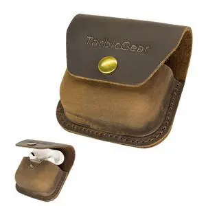 Belt Clip Airpod Case, Universal Leather Belt Holster for Airpod Pro, Samsung Galaxy Buds and Beats Studio Buds, Real Leather Earbuds Pouch for Belt, Brown Color Belt Clip Airpod Case, Universal Leather Belt Holster for Airpod Pro, Samsung Galaxy Buds and Beats Studio Buds, Real Leather Earbuds Pouch for Belt, Brown Color