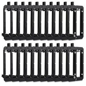 20 Pack Single Gang Low Voltage Mounting Bracket, Flush Mounting Wall Plate, Pass Through Wall Plates for Networking, HDMI, Coaxial Cables, Speaker Wires-Black 20 Pack Single Gang Low Voltage Mounting Bracket, Flush Mounting Wall Plate, Pass Through Wall Plates for Networking, HDMI, Coaxial Cables, Speaker Wires-Black