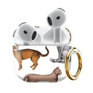 Compatiable with AirPod 4 Protective Case 2024, Soft Protective Case with Keychain for Women,Cute Shockproof Charging Case Cover for AirPod 4(Purebred Cat) Compatiable with AirPod 4 Protective Case 2024, Soft Protective Case with Keychain for Women,Cute Shockproof Charging Case Cover for AirPod 4(Purebred Cat)