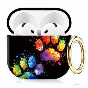Compatiable with AirPod 4 Protective Case 2024, Soft Protective Case with Keychain for Women,Cute& Sleek Design Shockproof Charging Case Cover for AirPod 4(Colorful Painted Paw Prints) Compatiable with AirPod 4 Protective Case 2024, Soft Protective Case with Keychain for Women,Cute& Sleek Design Shockproof Charging Case Cover for AirPod 4(Colorful Painted Paw Prints)