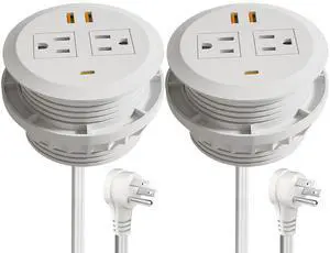 3-inch Desktop Power Grommet,2-Pack,GaN65W USB-C,6.3ft Cord,White | Fast Charging for Laptop,Easy Install,Flat Plug,Fits 3-1/8-in Hole,Flush Mount Desk Outlet,Home Office Essentials,ETL Listed 3-inch Desktop Power Grommet,2-Pack,GaN65W USB-C,6.3ft Cord,White | Fast Charging for Laptop,Easy Install,Flat Plug,Fits 3-1/8-in Hole,Flush Mount Desk Outlet,Home Office Essentials,ETL Listed