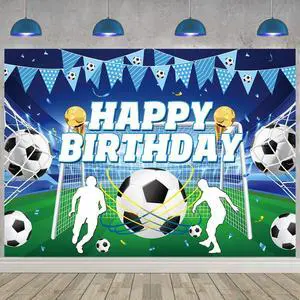Blue Soccer Happy Birthday Backdrop Sports Themed Photography Background | 7x5ft Blue Soccer Birthday Banner for Kids Boys, Teens Fans Soccer Birthday Party Decorations Banner Supplies Blue Soccer Happy Birthday Backdrop Sports Themed Photography Background | 7x5ft Blue Soccer Birthday Banner for Kids Boys, Teens Fans Soccer Birthday Party Decorations Banner Supplies