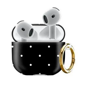 Compatiable with AirPod 4 Protective Case 2024, Soft Protective Case with Keychain for Women,Cute Shockproof Charging Case Cover for AirPod 4(White Dots) Compatiable with AirPod 4 Protective Case 2024, Soft Protective Case with Keychain for Women,Cute Shockproof Charging Case Cover for AirPod 4(White Dots)