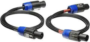 CESS-114-3f Speaker Cable Speakon Plug Male to Male 12 Gauge Cable, 2 Pack (3 Feet) CESS-114-3f Speaker Cable Speakon Plug Male to Male 12 Gauge Cable, 2 Pack (3 Feet)