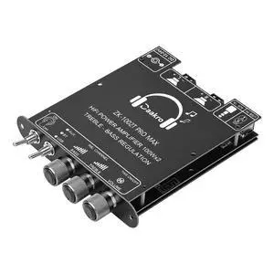 ZK-1002T Pro Max 2.0 Channel Bluetooth 5.3 Amplifier Board 100W+100W HiFi Audio AMP with Treble and Bass, TWS,BT USB and AUX Inputs, DC 12-24V 2.0 Channel Stereo AMP Module for DIY Speakers ZK-1002T Pro Max 2.0 Channel Bluetooth 5.3 Amplifier Board 100W+100W HiFi Audio AMP with Treble and Bass, TWS,BT USB and AUX Inputs, DC 12-24V 2.0 Channel Stereo AMP Module for DIY Speakers