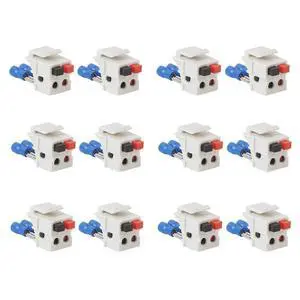 Speaker Keystone Jack Spring Loaded Speaker Jack for Keystone Wall Plate, Female to Female, for Home Theater Wall Plates - White (12 Pack) Speaker Keystone Jack Spring Loaded Speaker Jack for Keystone Wall Plate, Female to Female, for Home Theater Wall Plates - White (12 Pack)