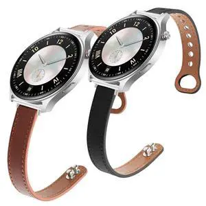 2 Pack Compatible for aeac AR-01 Smart Watch Bands, 20mm Slim fashion Leather Strap Replacement Compatible for Fitpolo AR-01 2 Pack Compatible for aeac AR-01 Smart Watch Bands, 20mm Slim fashion Leather Strap Replacement Compatible for Fitpolo AR-01