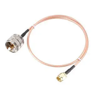 SMA Male to UHF PL-259 Male RG316 RF Coaxial Coax Cable 1.5 Ft SMA Male to UHF PL-259 Male RG316 RF Coaxial Coax Cable 1.5 Ft