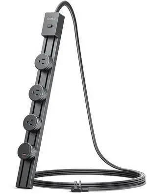 PD 20W Power Strip Track Socket with Surge Protector | Track Outlet with Removable 3 AC Outlet Adapters 1875W & 1 USB-C, 5 FT Flat Plug Extension Cord for Home Office Kitchen PD 20W Power Strip Track Socket with Surge Protector | Track Outlet with Removable 3 AC Outlet Adapters 1875W & 1 USB-C, 5 FT Flat Plug Extension Cord for Home Office Kitchen