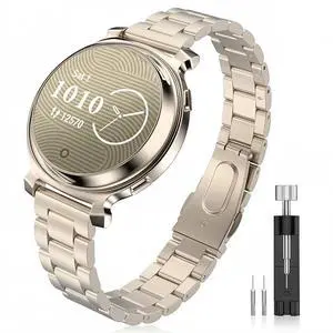 Metal Watch Band Compatible with Garmin Lily 2/Lily 2 Active | Stainless Steel Material, Adjustable Size, Lightweight Sport Design, fit Men & Women, Easy Install & Clean Metal Watch Band Compatible with Garmin Lily 2/Lily 2 Active | Stainless Steel Material, Adjustable Size, Lightweight Sport Design, fit Men & Women, Easy Install & Clean