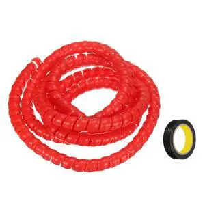 Spiral Cable Wrap 9.8ft/3.0M 20mm Cable Management Sleeve PP Insulation Cord Organizer for Computer Wire Power Cable Gas Pipe Red with Tape Spiral Cable Wrap 9.8ft/3.0M 20mm Cable Management Sleeve PP Insulation Cord Organizer for Computer Wire Power Cable Gas Pipe Red with Tape