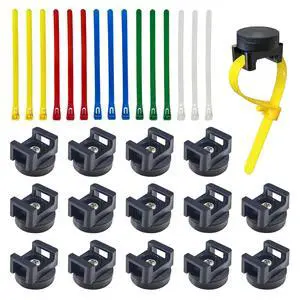 15pcs Magnetic Cable Zip Tie Base, Wire Cable Holder, Cable Ties Mount Wire Clips, Cable Management Base Organization, Multipurpose for Cable Wire Holder Clip (Colourful) 15pcs Magnetic Cable Zip Tie Base, Wire Cable Holder, Cable Ties Mount Wire Clips, Cable Management Base Organization, Multipurpose for Cable Wire Holder Clip (Colourful)