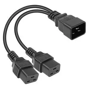 IEC 320 C20 to Dual C19 Power Cord,C20 Male to 2 x C19 Y Splitter Adapter Extension Power Cable Cord(Black C20 to Dual C19) IEC 320 C20 to Dual C19 Power Cord,C20 Male to 2 x C19 Y Splitter Adapter Extension Power Cable Cord(Black C20 to Dual C19)
