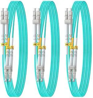 OM3 LC to LC Fiber Patch Cable Multimode Duplex,2m/6ft, 3Pack | Fiber Optic Cable, Multi-mode, MM, MMF, Fiber Jumper Cord, 10G/40G, 50/125um, Cable Diameter 2.0mm, LSZH Jacket OM3 LC to LC Fiber Patch Cable Multimode Duplex,2m/6ft, 3Pack | Fiber Optic Cable, Multi-mode, MM, MMF, Fiber Jumper Cord, 10G/40G, 50/125um, Cable Diameter 2.0mm, LSZH Jacket