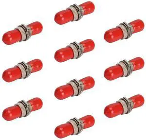 ST Fiber Optic Adapter - ST to ST Simplex Singlemode & Multimode Coupler - 10 Pack - Metal ST Fiber Optic Adapter - ST to ST Simplex Singlemode & Multimode Coupler - 10 Pack - Metal